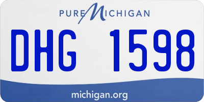 MI license plate DHG1598