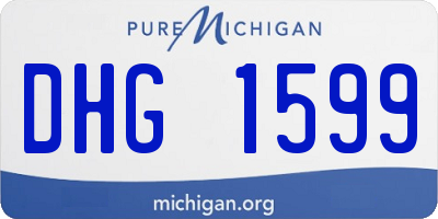 MI license plate DHG1599