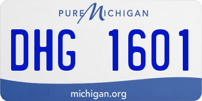 MI license plate DHG1601