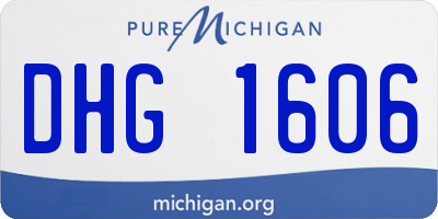 MI license plate DHG1606