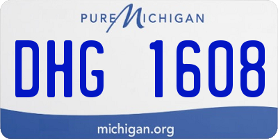 MI license plate DHG1608