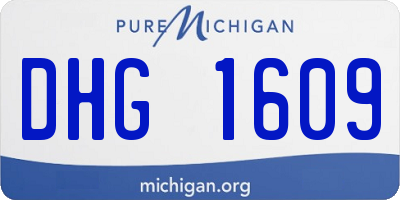 MI license plate DHG1609