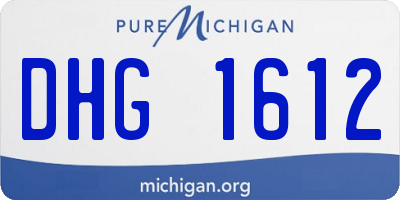 MI license plate DHG1612