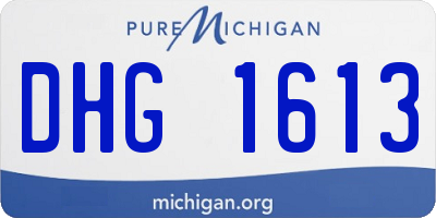 MI license plate DHG1613