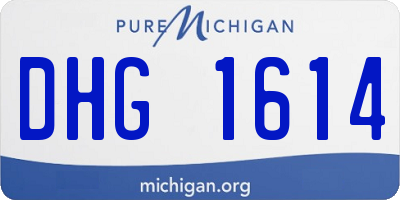MI license plate DHG1614
