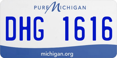 MI license plate DHG1616