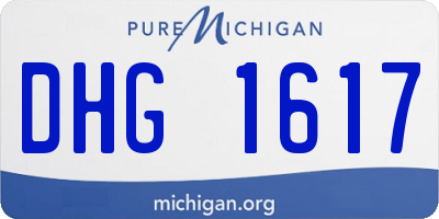 MI license plate DHG1617