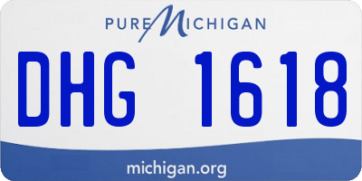 MI license plate DHG1618