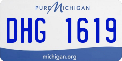 MI license plate DHG1619