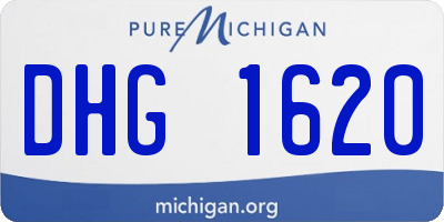 MI license plate DHG1620