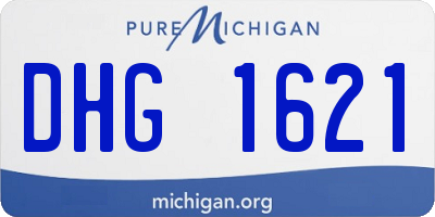 MI license plate DHG1621