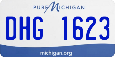 MI license plate DHG1623