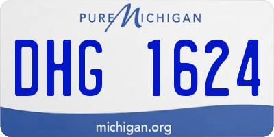 MI license plate DHG1624