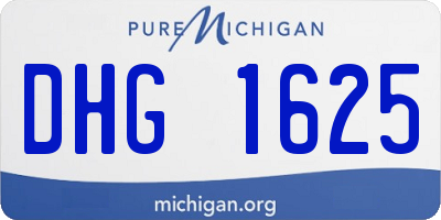 MI license plate DHG1625