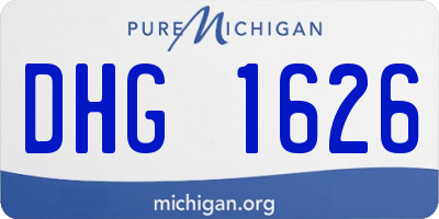 MI license plate DHG1626
