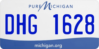 MI license plate DHG1628