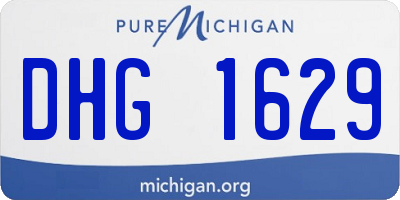 MI license plate DHG1629