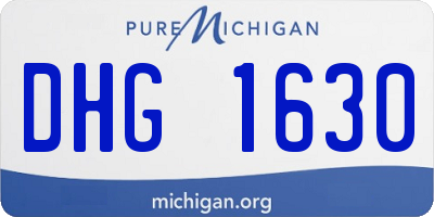 MI license plate DHG1630