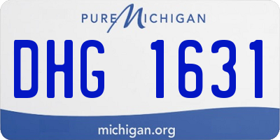 MI license plate DHG1631