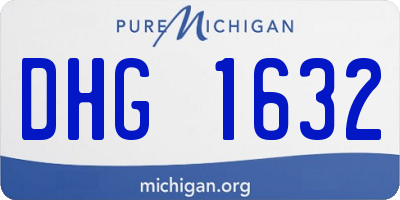 MI license plate DHG1632