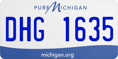 MI license plate DHG1635