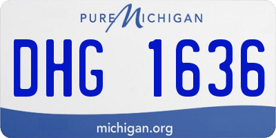 MI license plate DHG1636