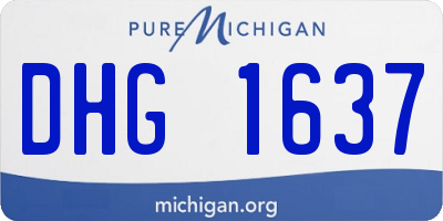 MI license plate DHG1637