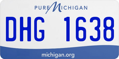 MI license plate DHG1638