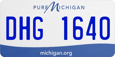 MI license plate DHG1640
