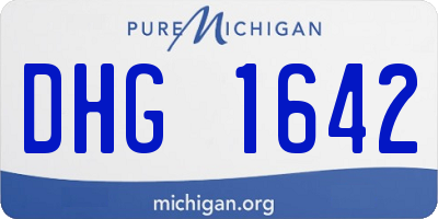 MI license plate DHG1642