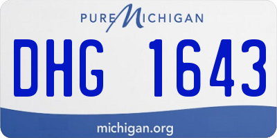 MI license plate DHG1643