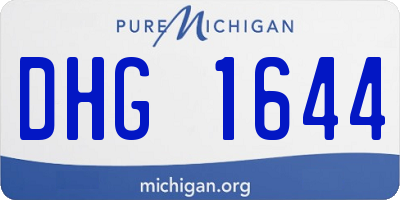 MI license plate DHG1644