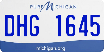 MI license plate DHG1645