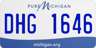 MI license plate DHG1646