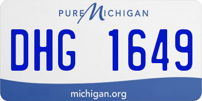 MI license plate DHG1649