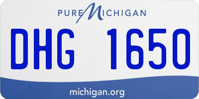 MI license plate DHG1650