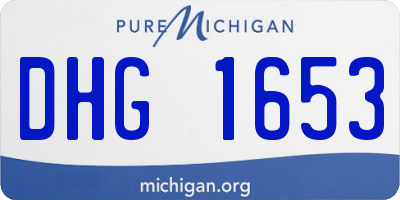 MI license plate DHG1653