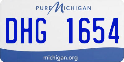 MI license plate DHG1654