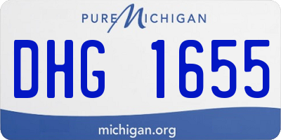 MI license plate DHG1655