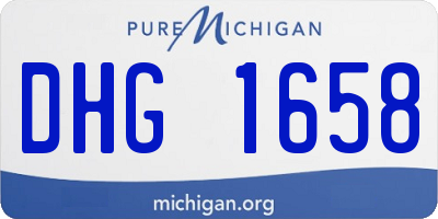 MI license plate DHG1658