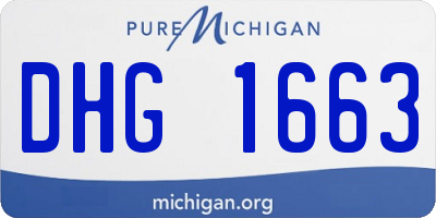 MI license plate DHG1663