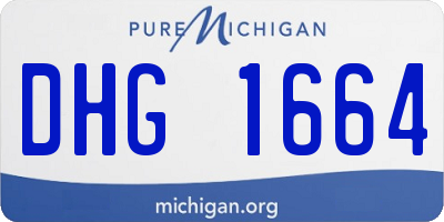 MI license plate DHG1664