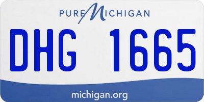 MI license plate DHG1665