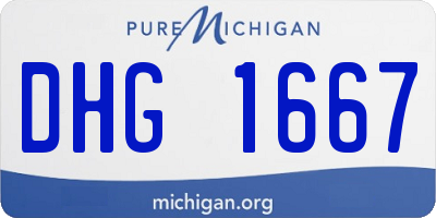 MI license plate DHG1667