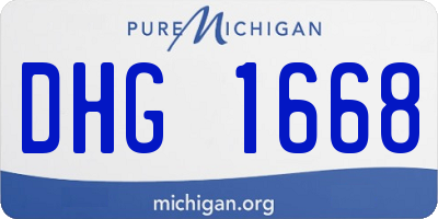 MI license plate DHG1668