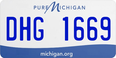 MI license plate DHG1669