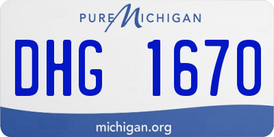 MI license plate DHG1670
