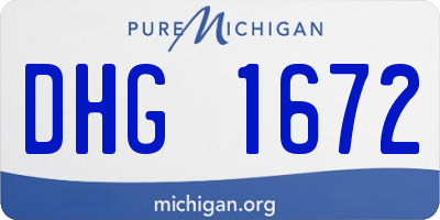 MI license plate DHG1672