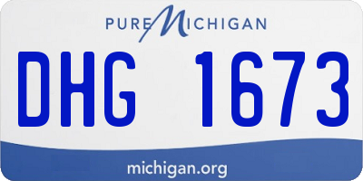 MI license plate DHG1673
