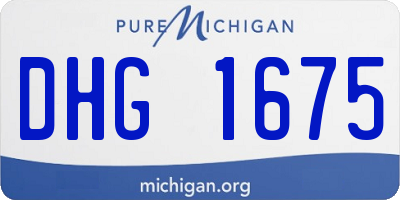 MI license plate DHG1675
